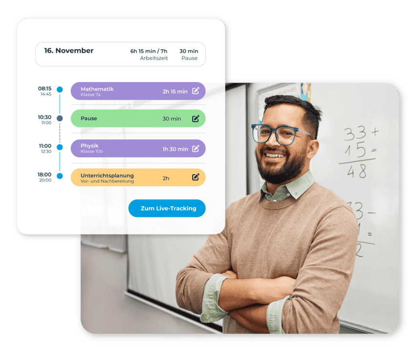 Funktion: Flexible Zeiterfassung Funktion: Anlegen von Zeiterfassungsblöcken für Unterricht & Korrekturen
